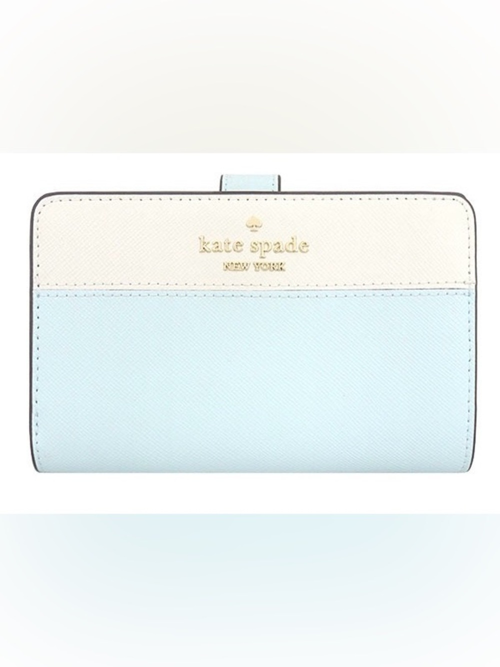 Kate Spade Cream and Light Blue Colorblock Wallet